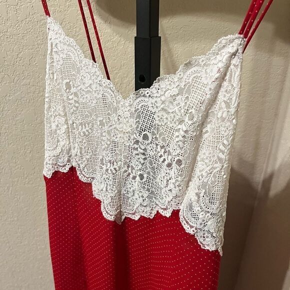 Lane Bryant Intimates red/white polka dot Vintage nightgown sz 18/20 - Picture 2 of 6
